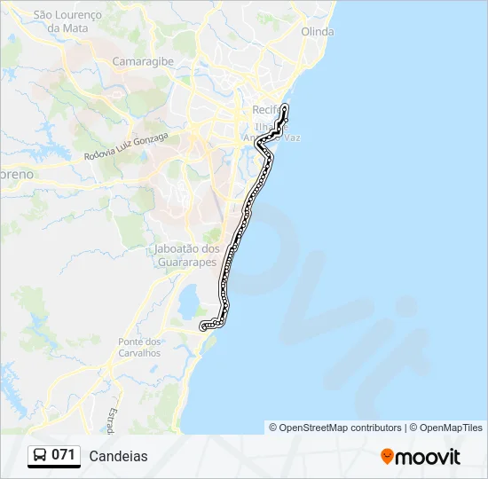 071 Bus Line Map