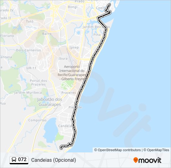 072 Bus Line Map