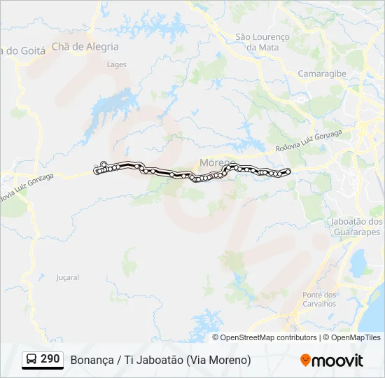 290 Bus Line Map