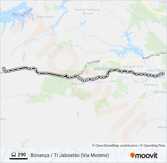 290 Bus Line Map