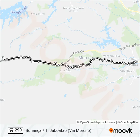 290 Bus Line Map