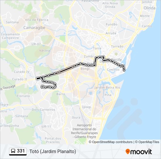 331 Bus Line Map