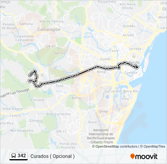 342 Bus Line Map