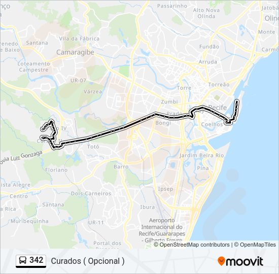 342 Bus Line Map