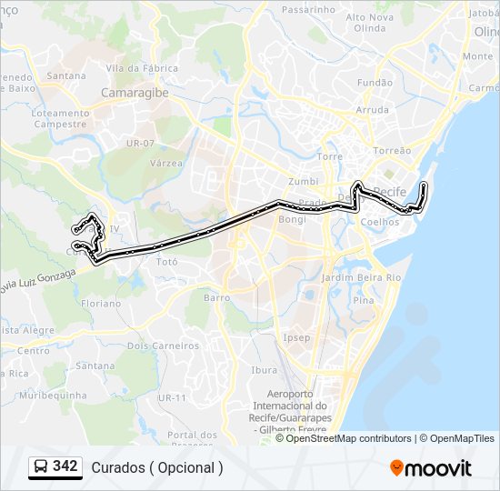 342 Bus Line Map