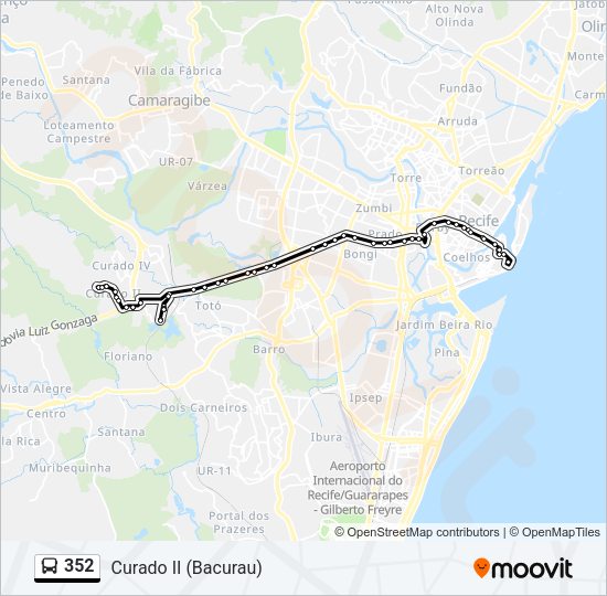 352 Bus Line Map
