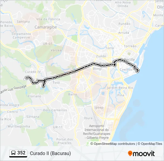 352 Bus Line Map