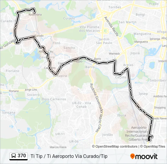 370 Bus Line Map