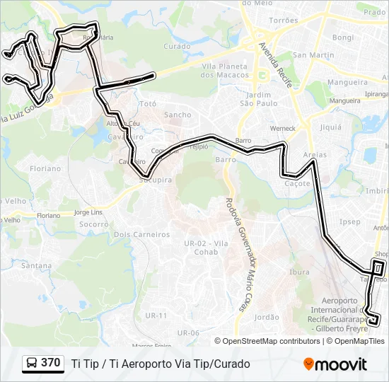 370 Bus Line Map