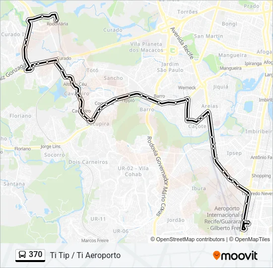 370 Bus Line Map