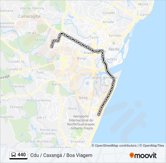 440 bus Line Map