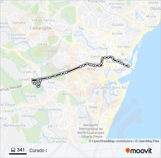 341 Bus Line Map