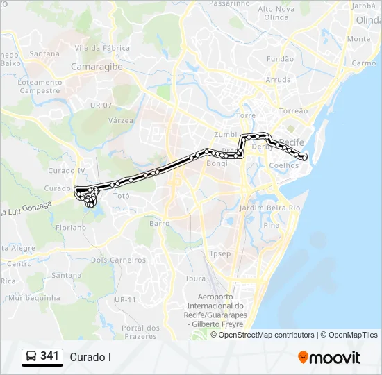341 Bus Line Map