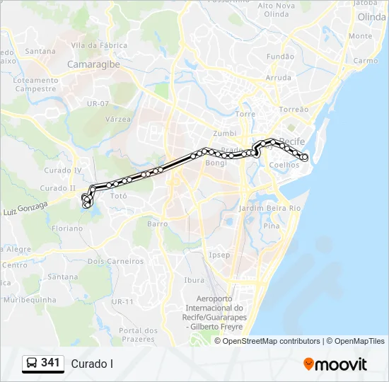 341 Bus Line Map