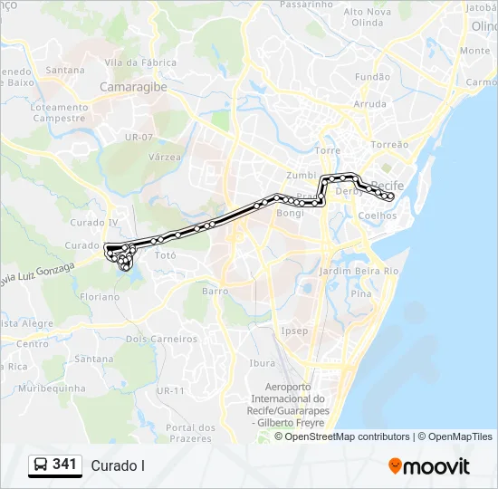 341 Bus Line Map