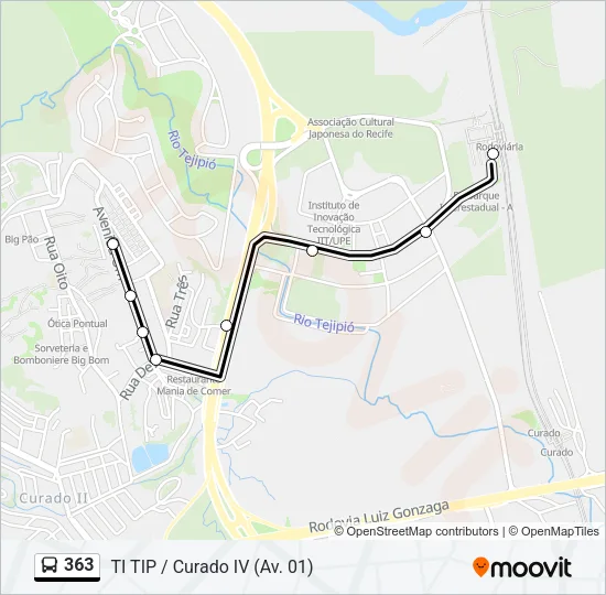 363 Bus Line Map