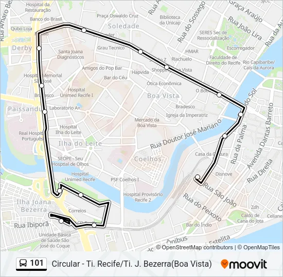 101 Bus Line Map
