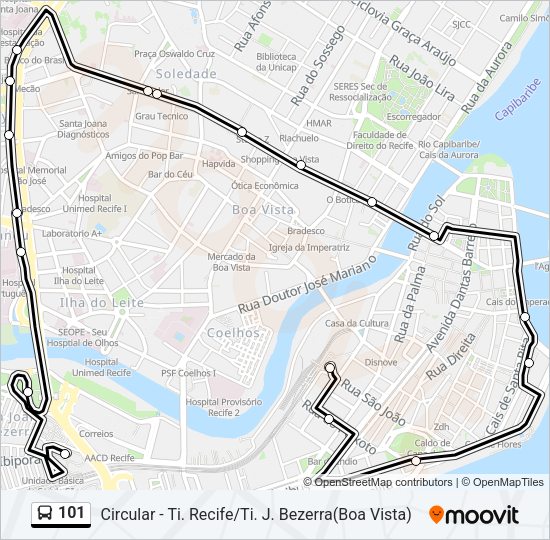 101 Bus Line Map