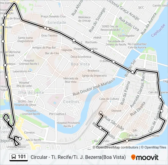 101 Bus Line Map