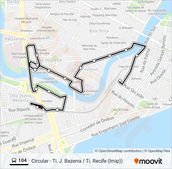104 Bus Line Map