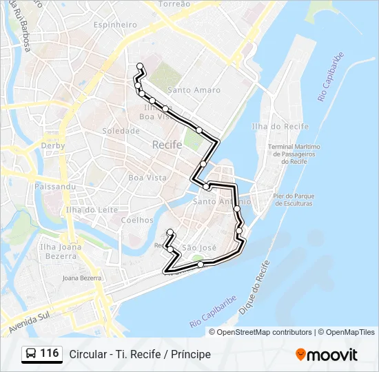 116 Bus Line Map