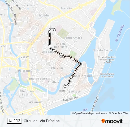 117 Bus Line Map