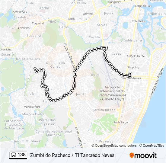 138 bus Line Map