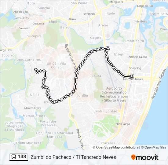 138 Bus Line Map