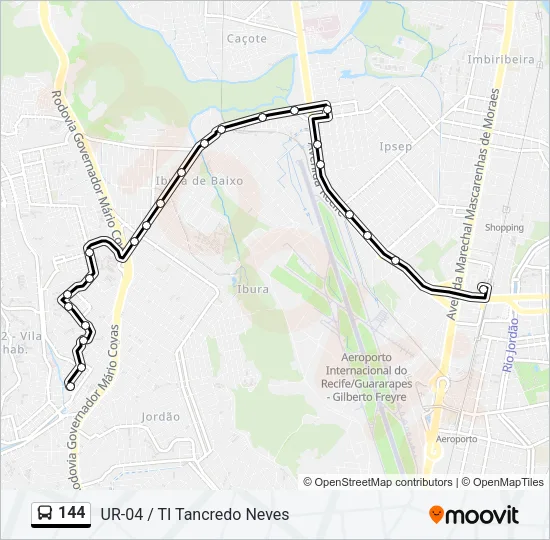 144 Bus Line Map