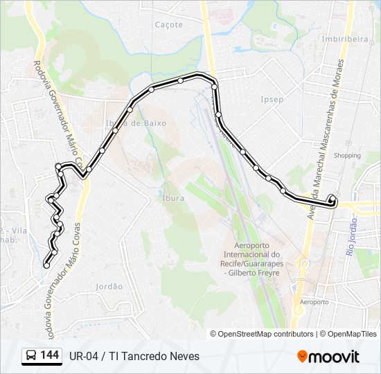 144 bus Line Map