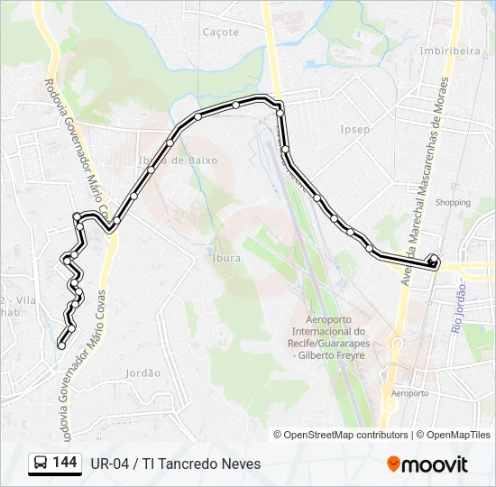 144 Bus Line Map