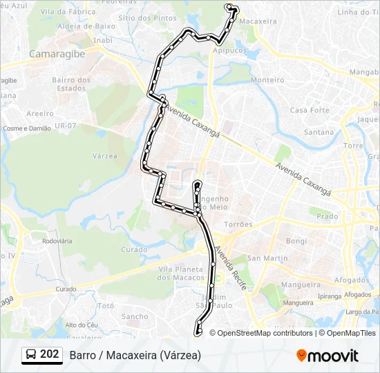 202 Bus Line Map