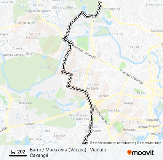 202 Bus Line Map
