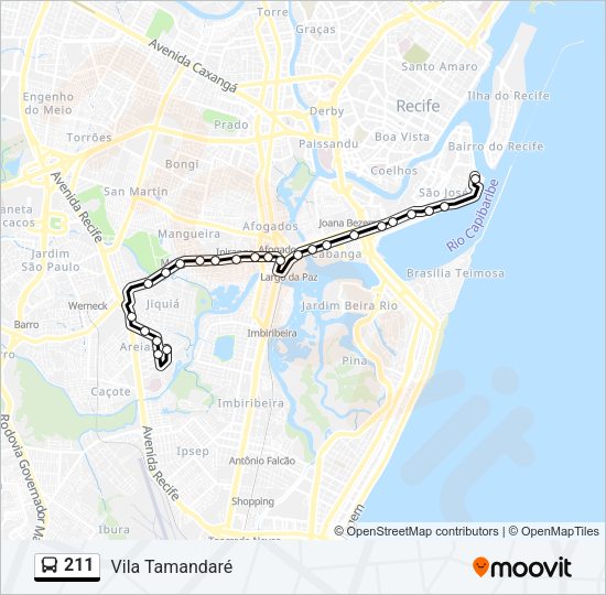 211 Bus Line Map