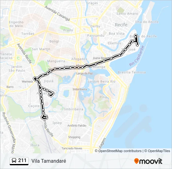 211 Bus Line Map