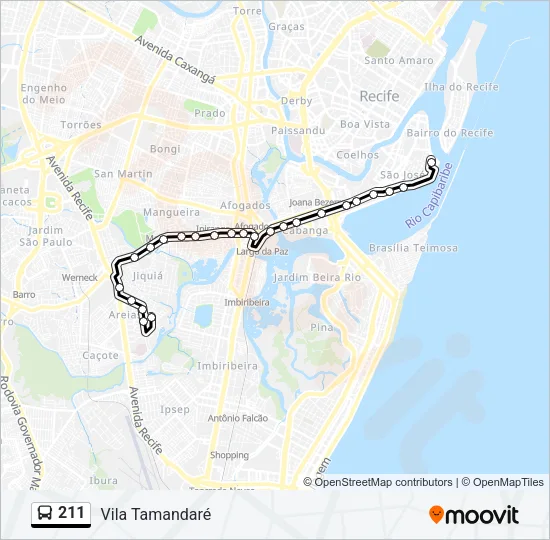 211 Bus Line Map