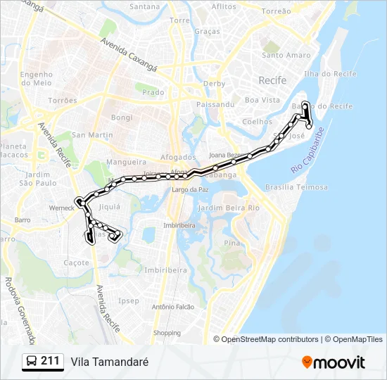 211 Bus Line Map