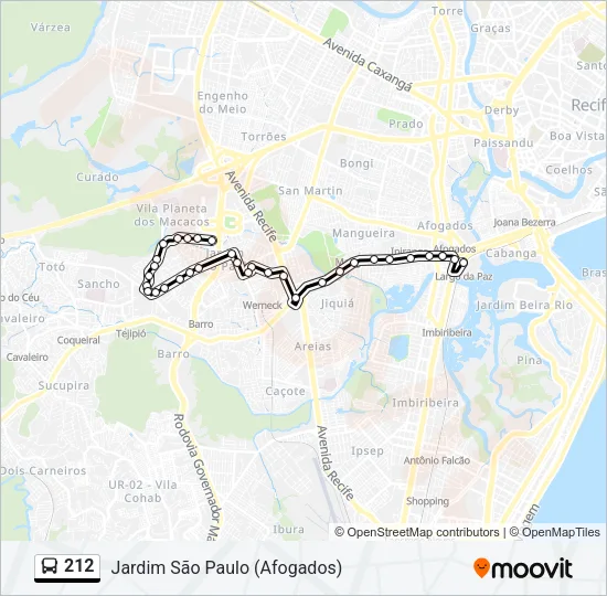 212 Bus Line Map