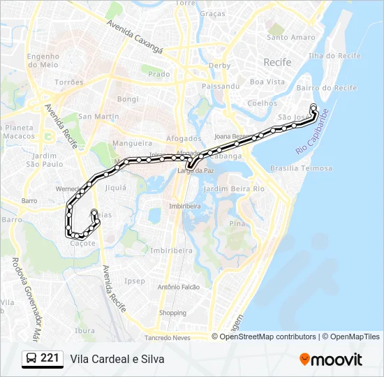 221 Bus Line Map