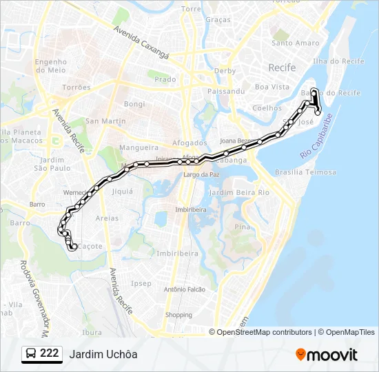 222 Bus Line Map