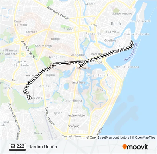 222 Bus Line Map
