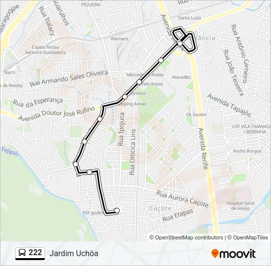 222 Bus Line Map