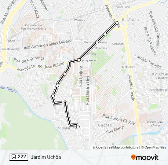 222 Bus Line Map