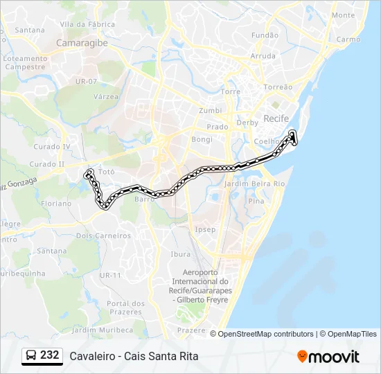 232 Bus Line Map