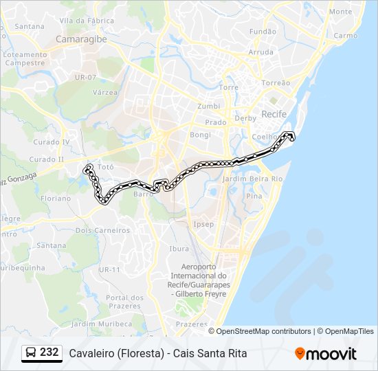 232 Bus Line Map