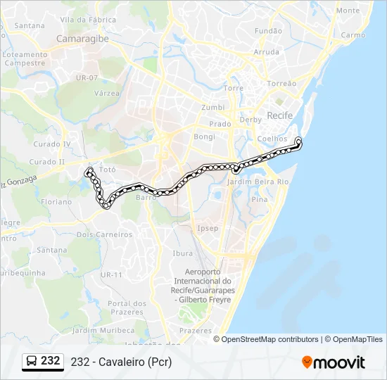 232 Bus Line Map