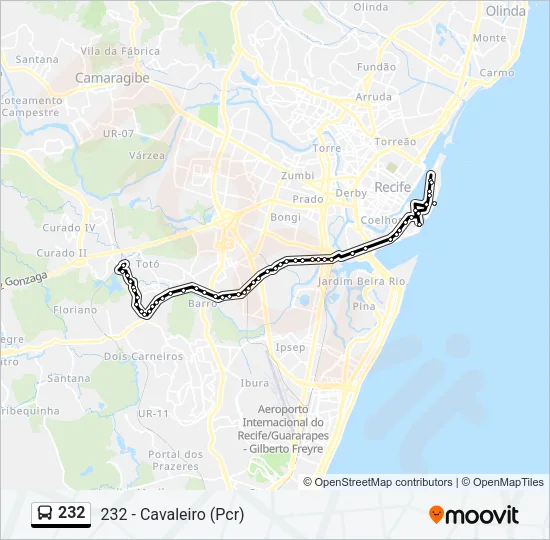 232 Bus Line Map