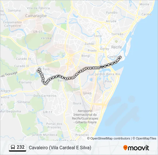 232 Bus Line Map