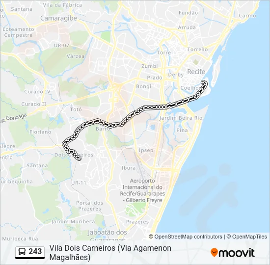243 Bus Line Map
