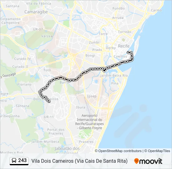 243 Bus Line Map